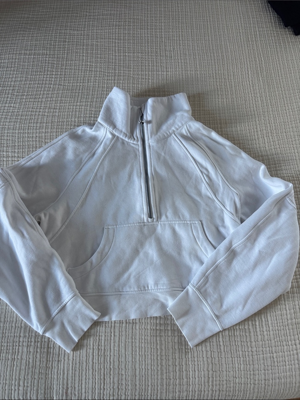 lululemon athletica White Half-Zip Funnel Neck Pullover